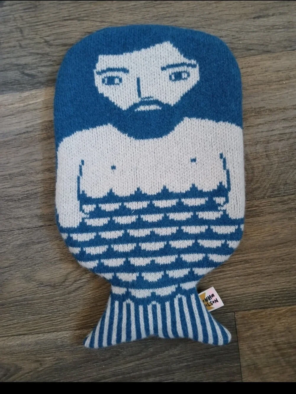 Donna Wilson Limited Merman Hot Water Bottle - Blue